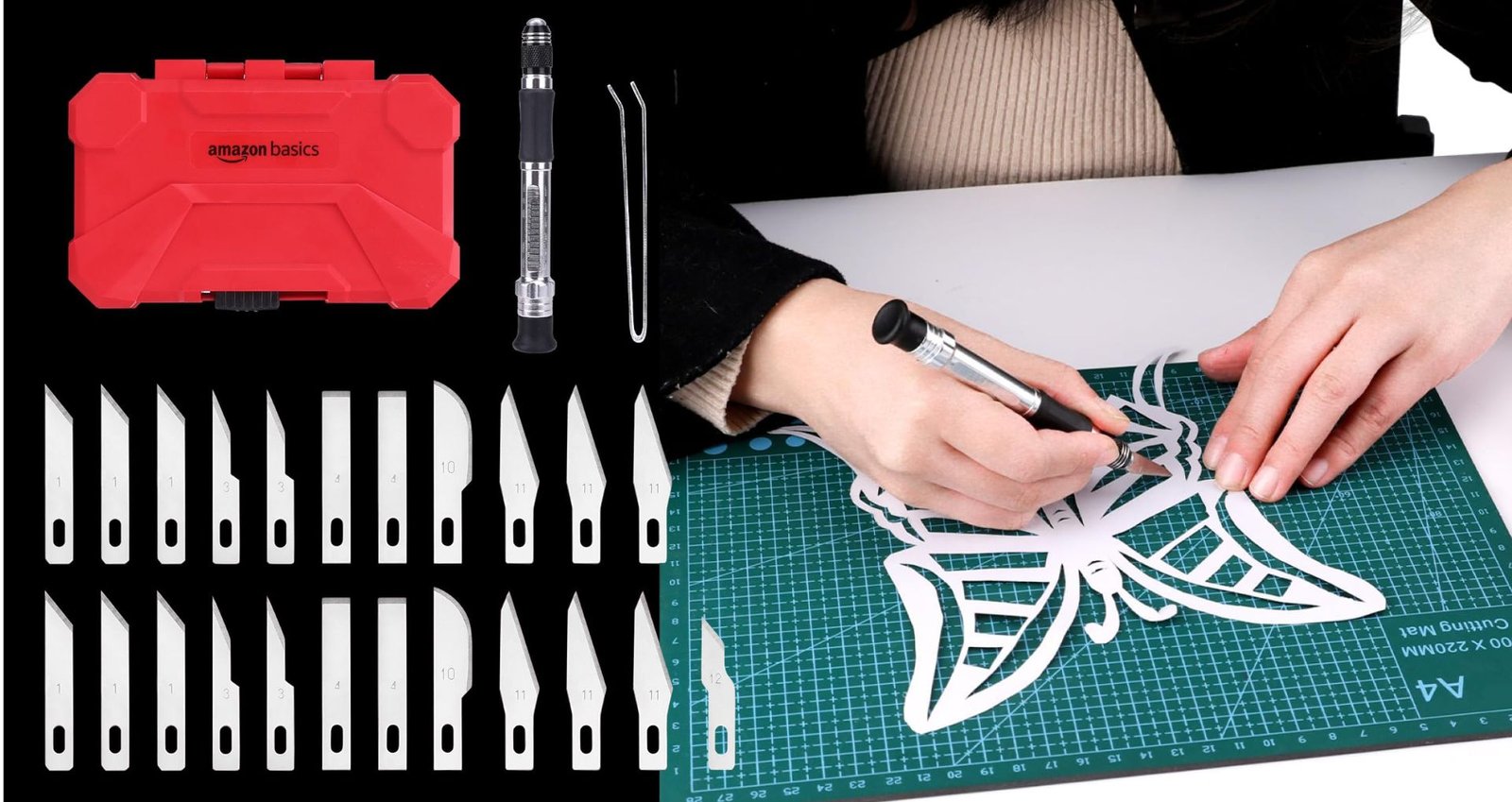 Amazon Basics 29-Piece Precision Hobby Knife Set