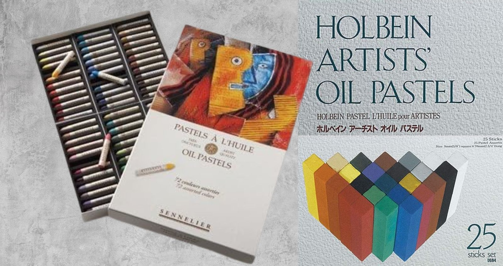 Sennelier and Holbein Oil Pastels