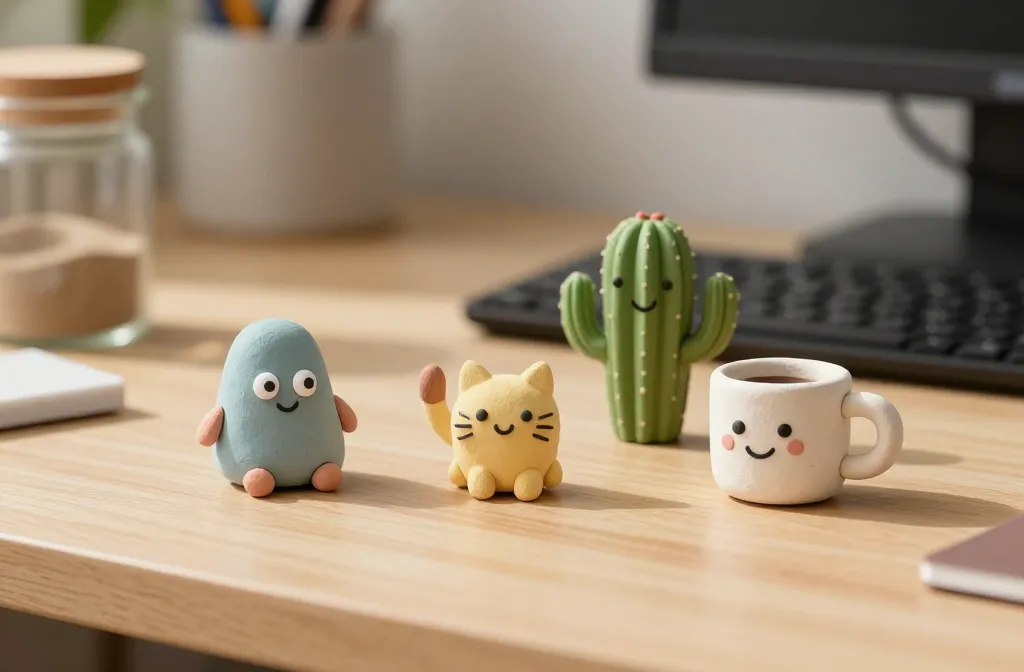 Mini Clay Desk Buddies Tutorial: Quick Joy Makers