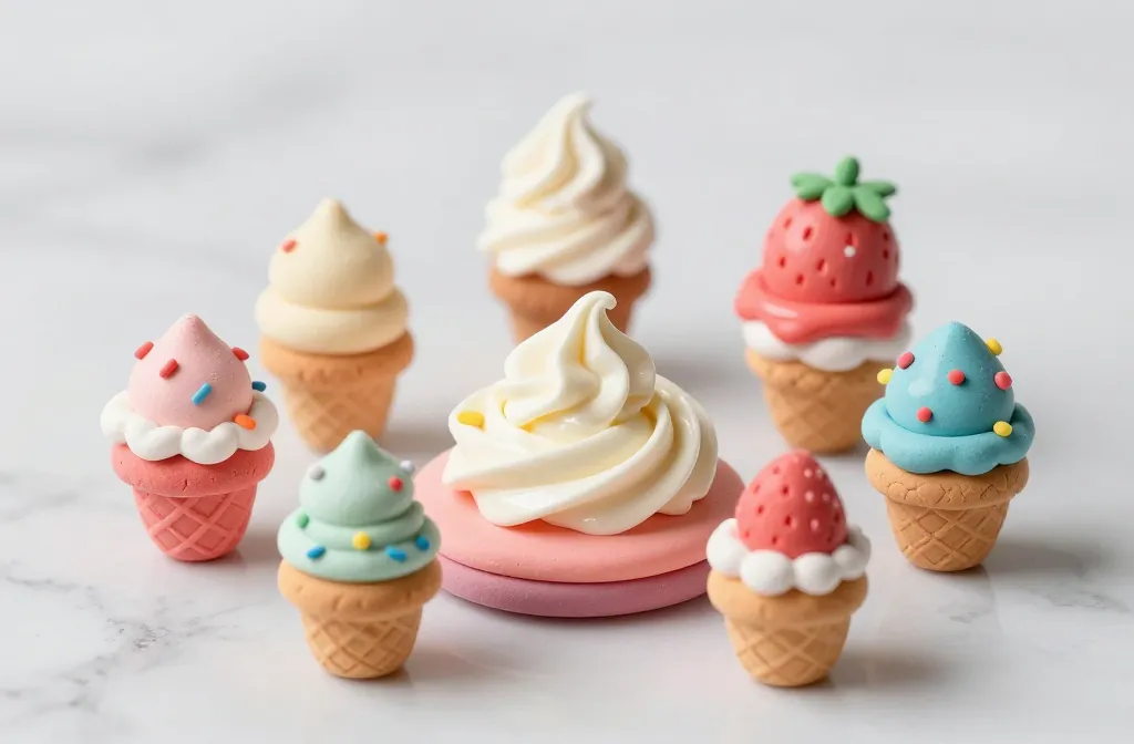 Tiny Clay Ice Cream Characters: Adorable Tiny Theatre for Your Desk