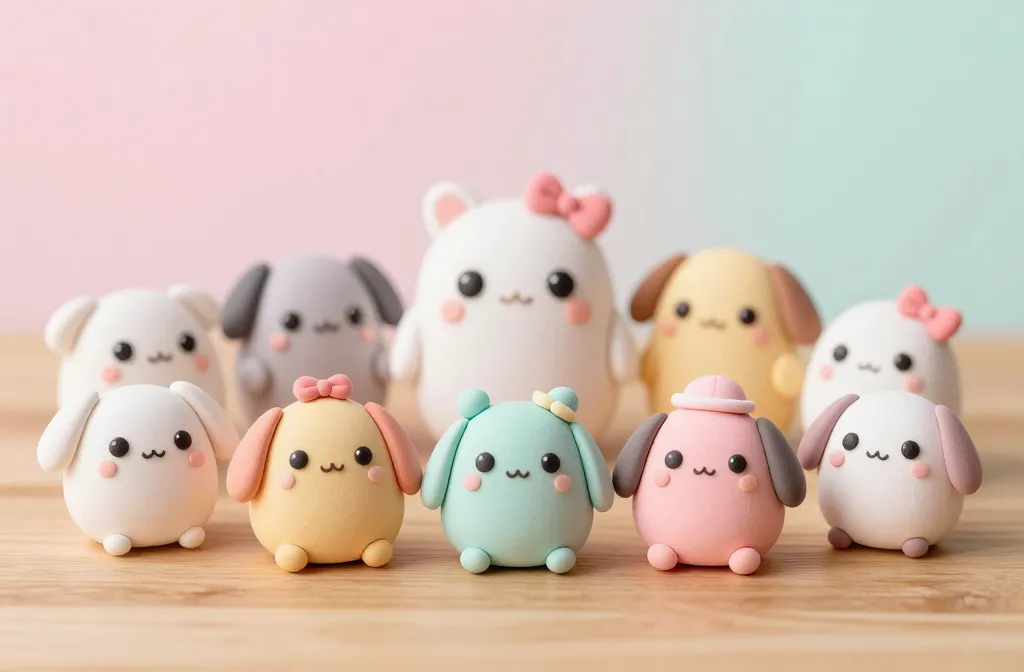 Clay Animal Figurines Inspired by Japanese Kawaii Style: Irresistible Tiny Joy