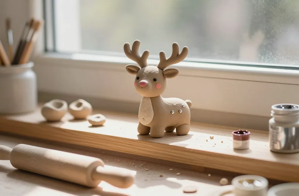 Festive Reindeer Clay Craft: Quick Cute Decor Swap