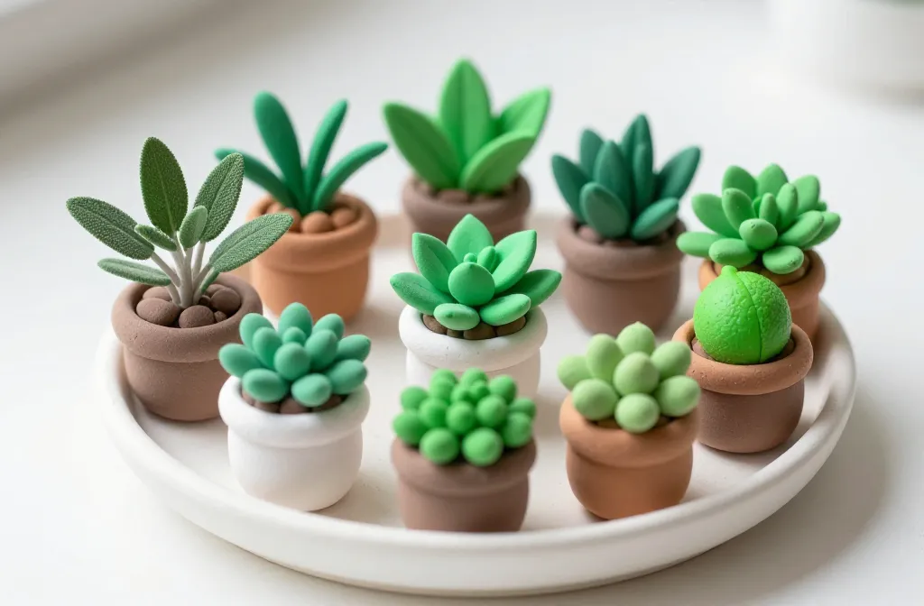 Making Tiny Plants From Clay: Adorable Mini Greens