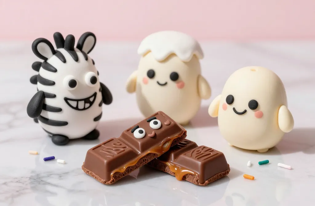 Clay Chocolate Bar Characters: Playful Edible Personalities
