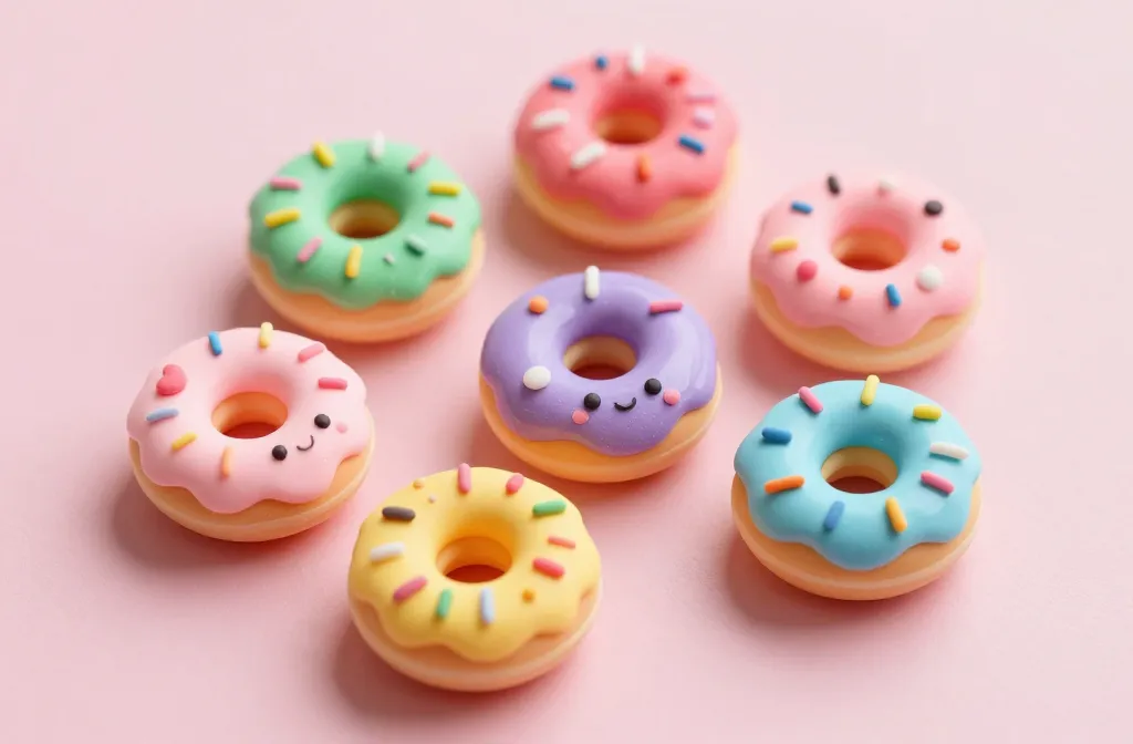 Kawaii Donut Clay Charms: Cute Diy Tiny Delights