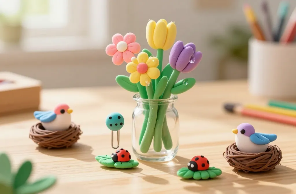 Spring Themed Miniature Crafts: Tiny Wonders for Your Desk