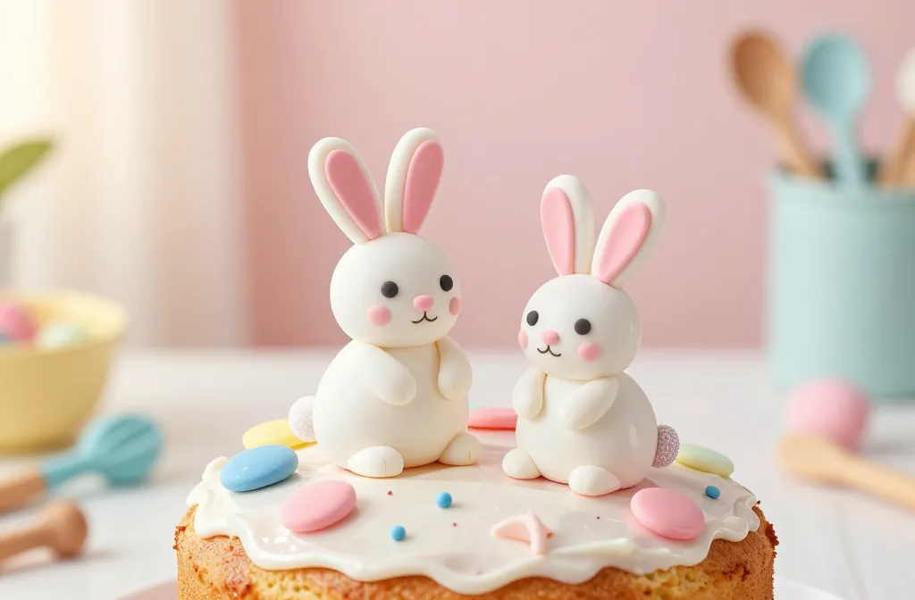 Easter Bunny Cake Toppers From Clay: Diy Adorable Edible-Ready Toppers