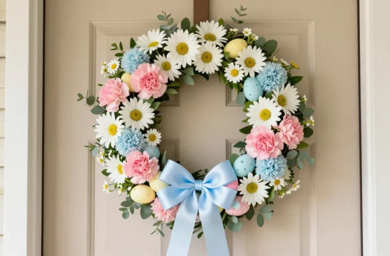 Diy Easter Wreath Ideas: Bright, Easy Front Door Makeover