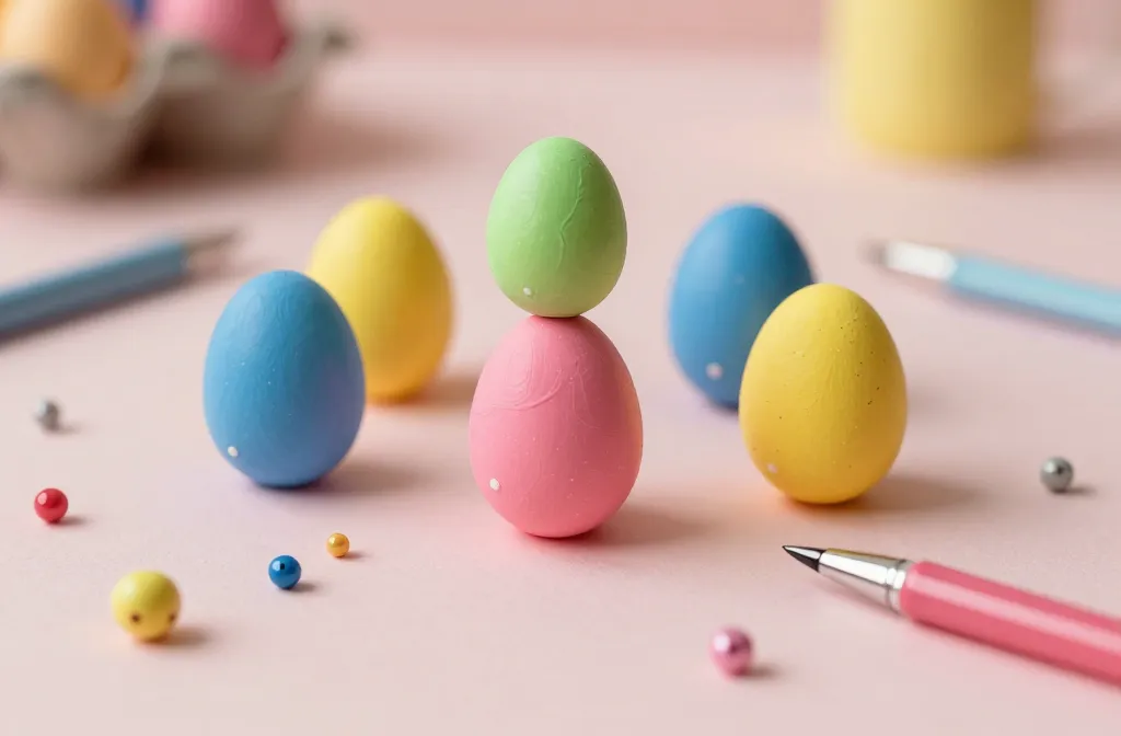 Clay Easter Egg Ornaments Tutorial: Whimsical Polymer Clay Easter Decor