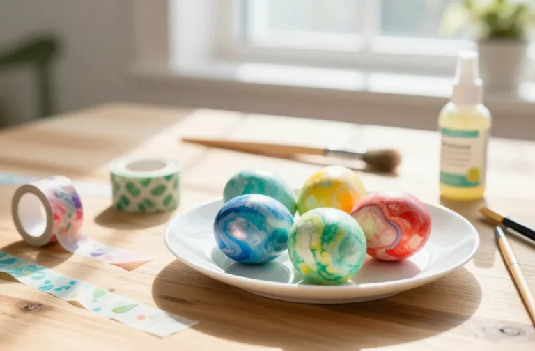 Easter Colouring Craft Projects: Brighten Easter with Marble Eggs
