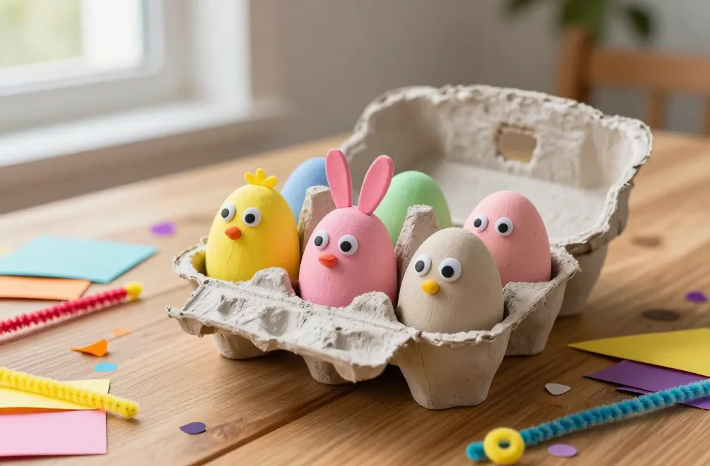 Easy Egg Carton Easter Animals: Crafty Critters in Minutes